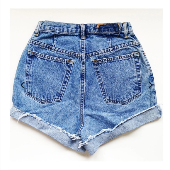 Rolled Cutoff Denim shorts - Picture 2 of 2
